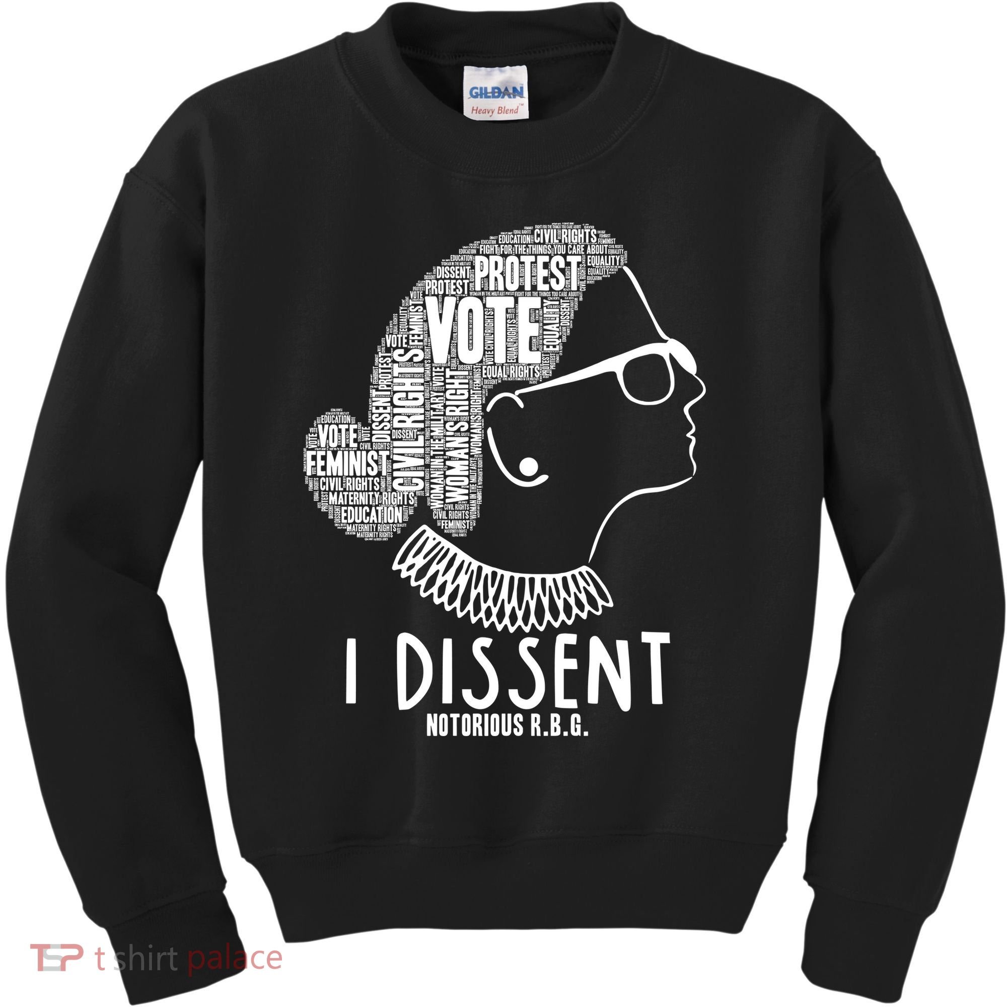 Ruth Bader Ginsburg I Dissent Notorious RBG Tribute Quotes Kids Sweatshirt
