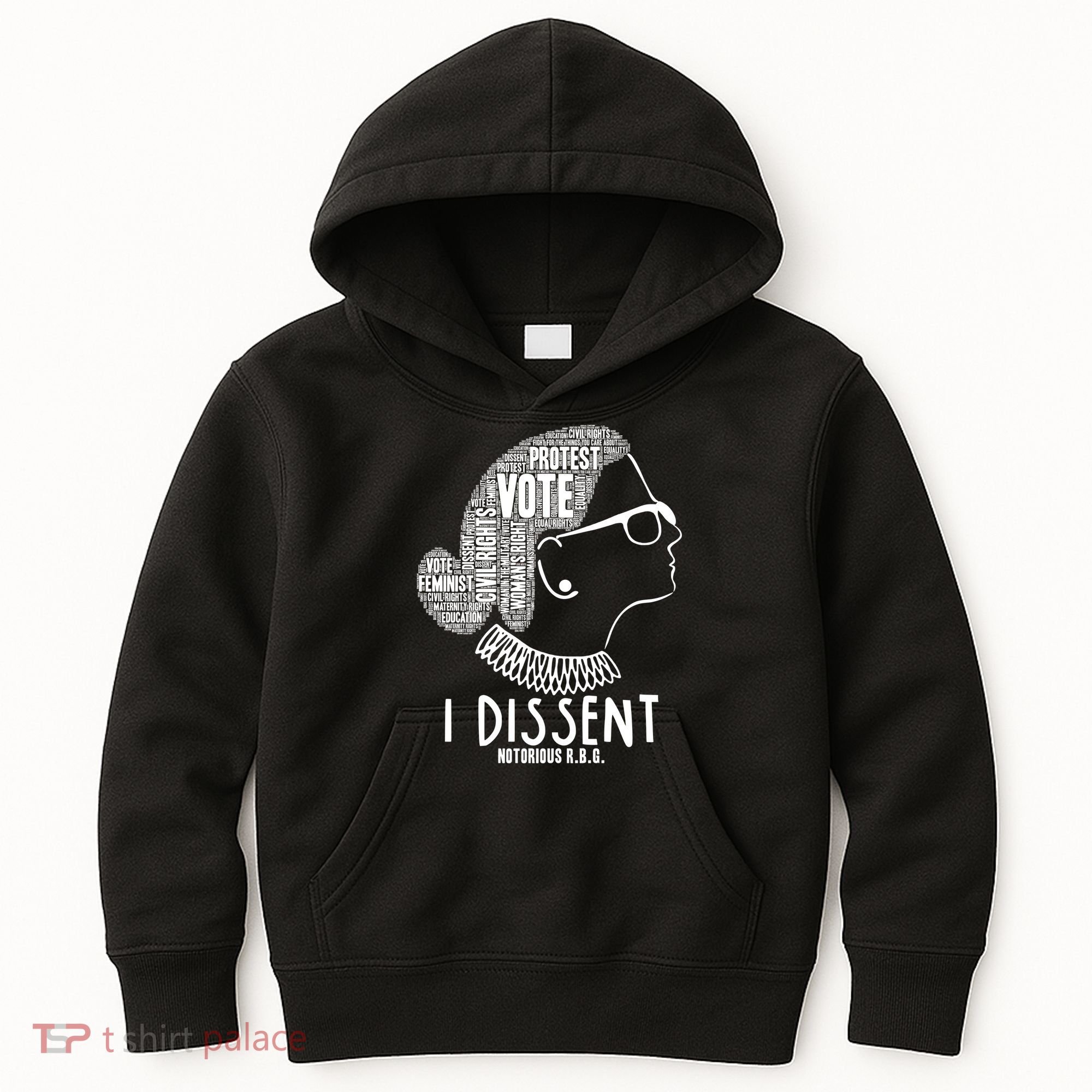 Ruth Bader Ginsburg I Dissent Notorious RBG Tribute Quotes Kids Hoodie
