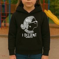 Ruth Bader Ginsburg I Dissent Notorious RBG Tribute Quotes Kids Hoodie thumb 3