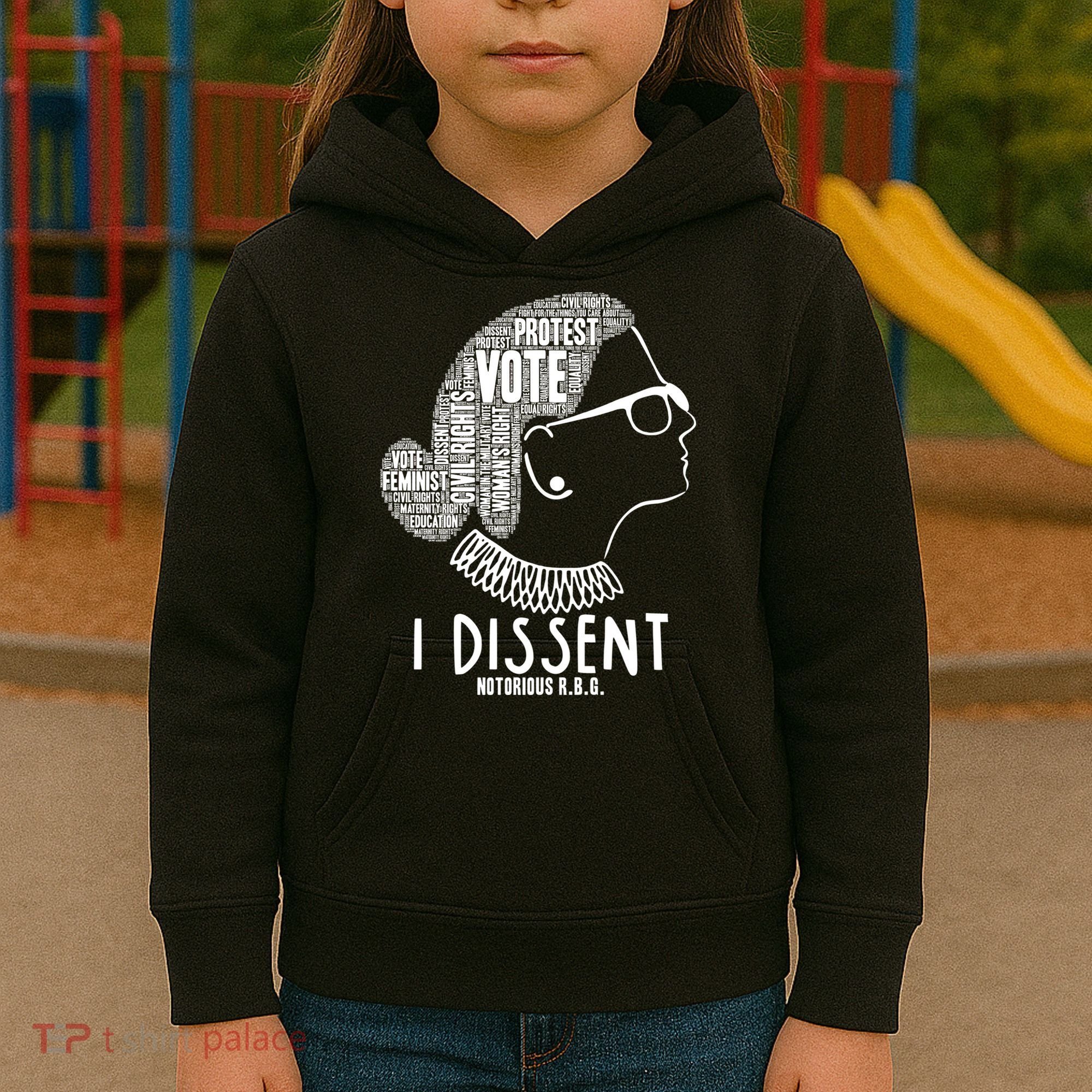 Ruth Bader Ginsburg I Dissent Notorious RBG Tribute Quotes Kids Hoodie