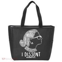 Ruth Bader Ginsburg I Dissent Notorious RBG Tribute Quotes Tote Bag thumb 0