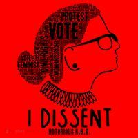 Ruth Bader Ginsburg I Dissent Notorious RBG Tribute Quotes Santa Hat thumb 1