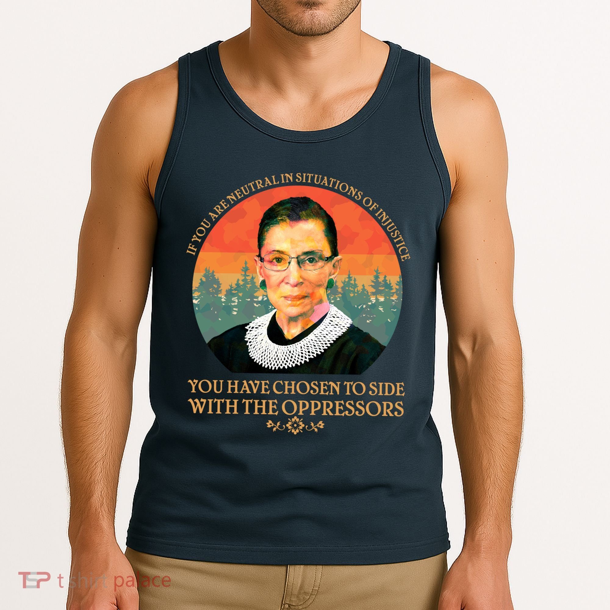 Ruth Bader Ginsburg Injustice Oppressors RBG Quote Tank Top