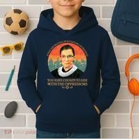 Ruth Bader Ginsburg Injustice Oppressors RBG Quote Kids Hoodie thumb 2