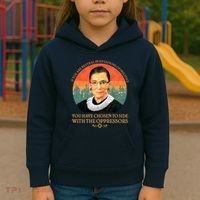 Ruth Bader Ginsburg Injustice Oppressors RBG Quote Kids Hoodie thumb 3
