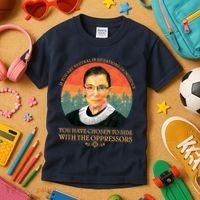 Ruth Bader Ginsburg Injustice Oppressors RBG Quote Kids T-Shirt thumb 3