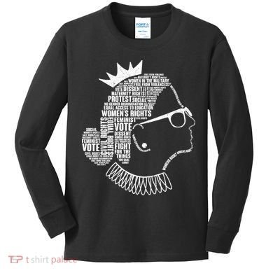 Ruth Bader Ginsburg Notorious RBG Quotes Kids Long Sleeve Shirt