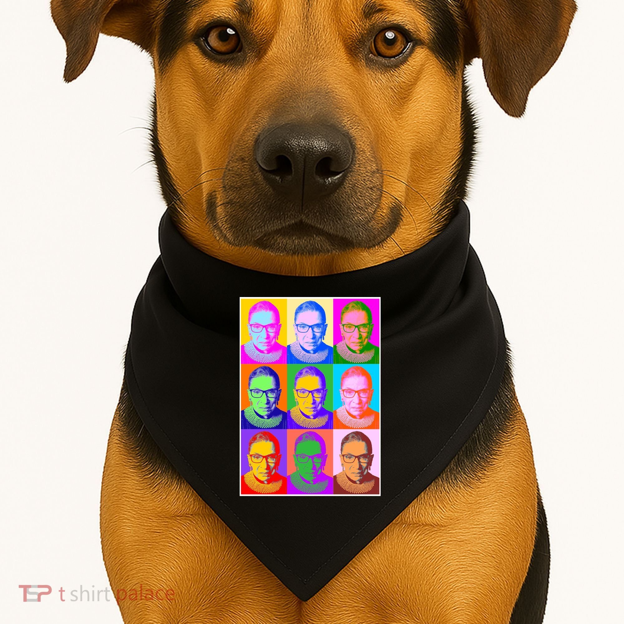 Ruth Bader Ginsburg RBG Pop Art Tribute USA-Made Doggie Bandana