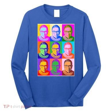 Ruth Bader Ginsburg RBG Pop Art Tribute Long Sleeve Shirt