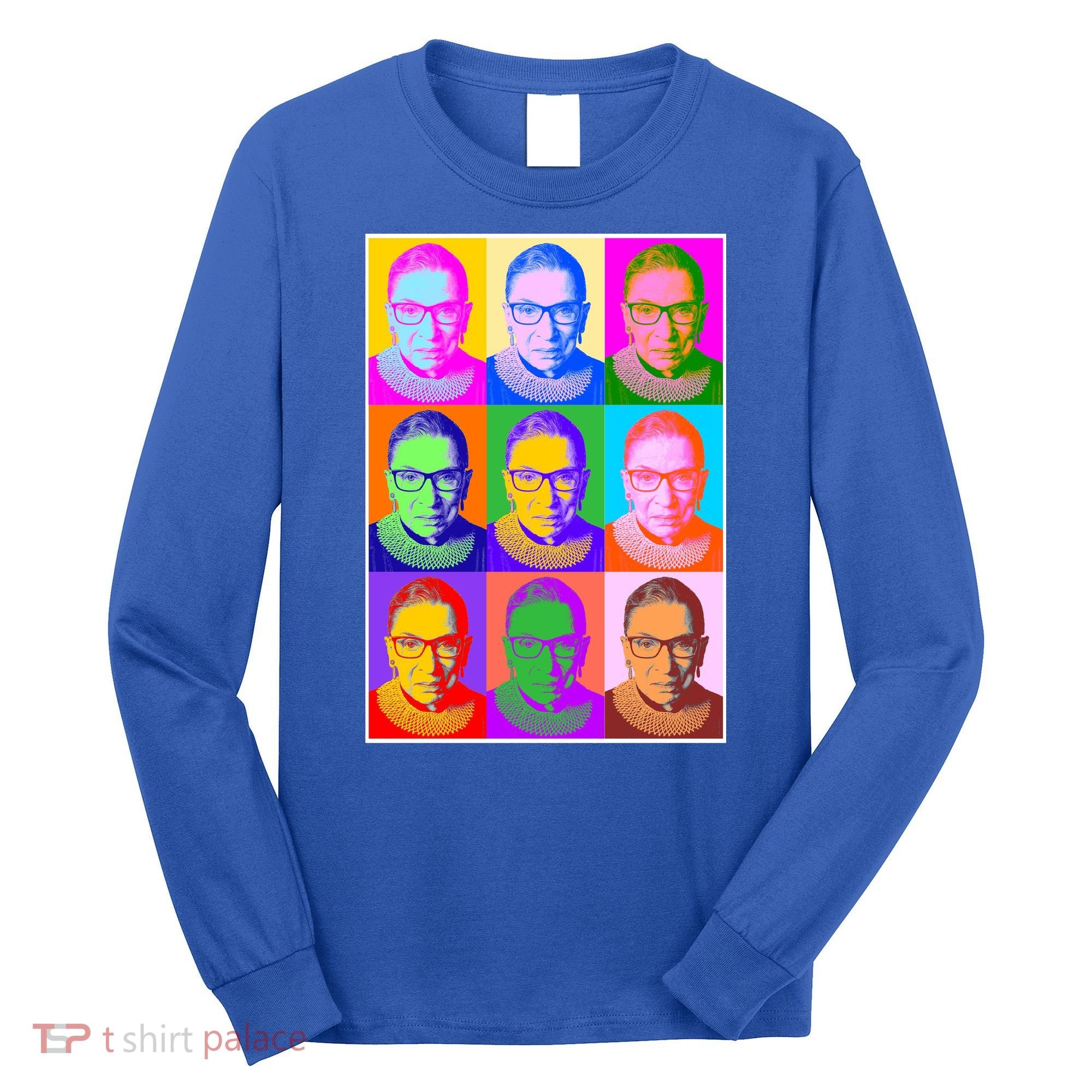 Ruth Bader Ginsburg RBG Pop Art Tribute Long Sleeve Shirt