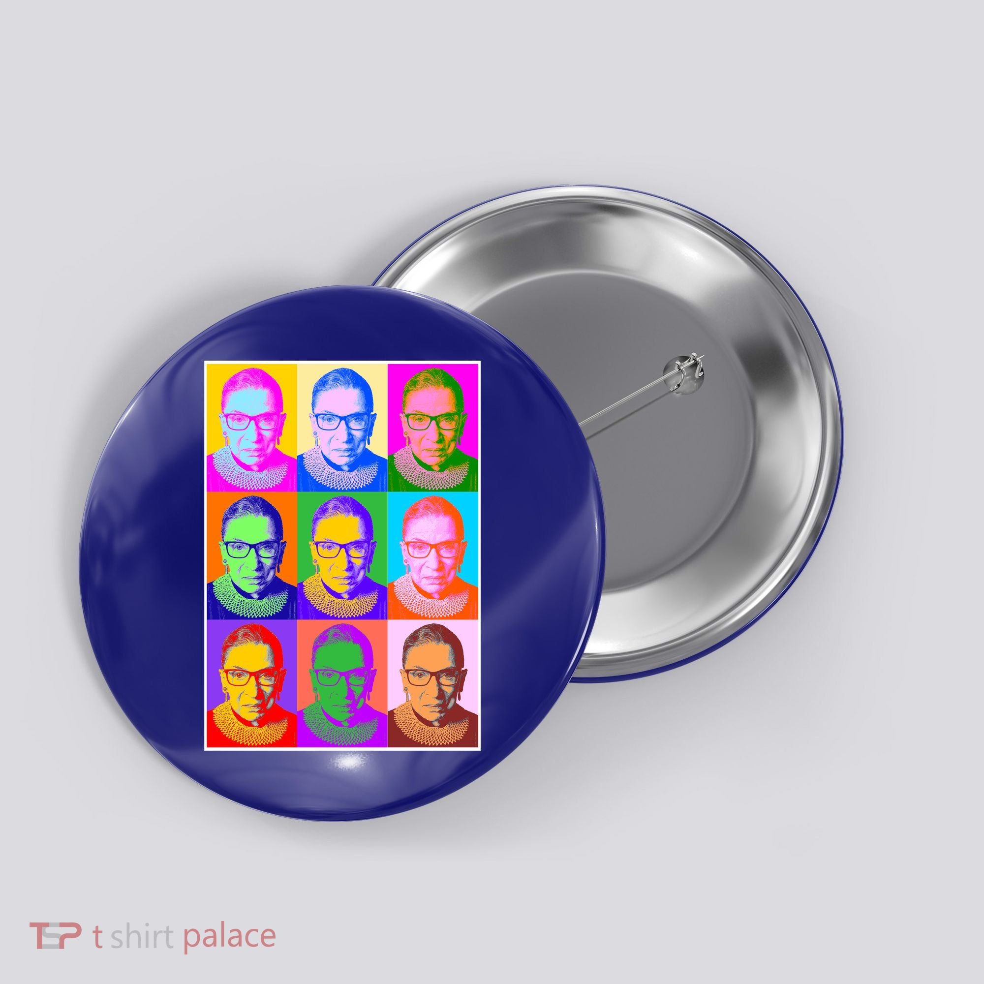Ruth Bader Ginsburg RBG Pop Art Tribute Button