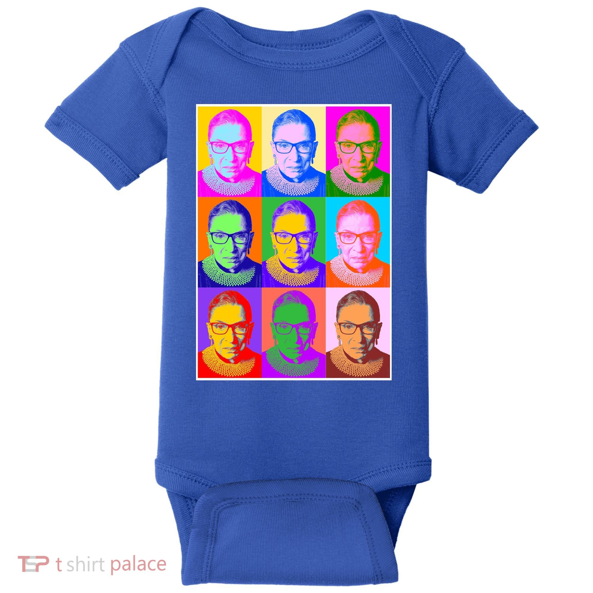 Ruth Bader Ginsburg RBG Pop Art Tribute Baby Bodysuit