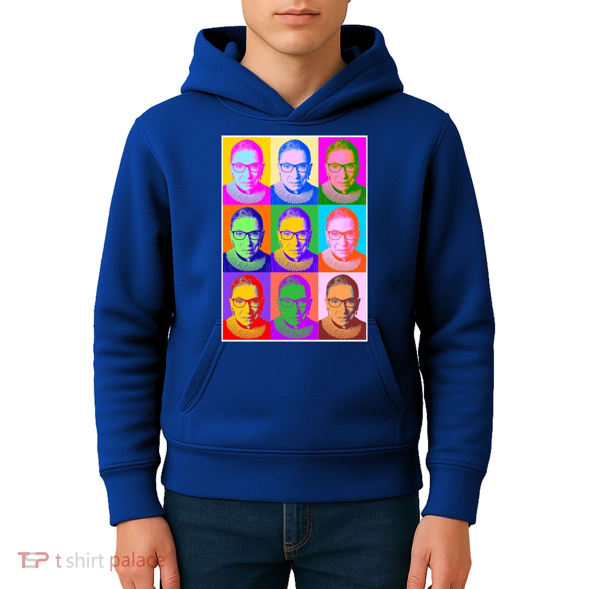 Ruth Bader Ginsburg RBG Pop Art Tribute Kids Hoodie