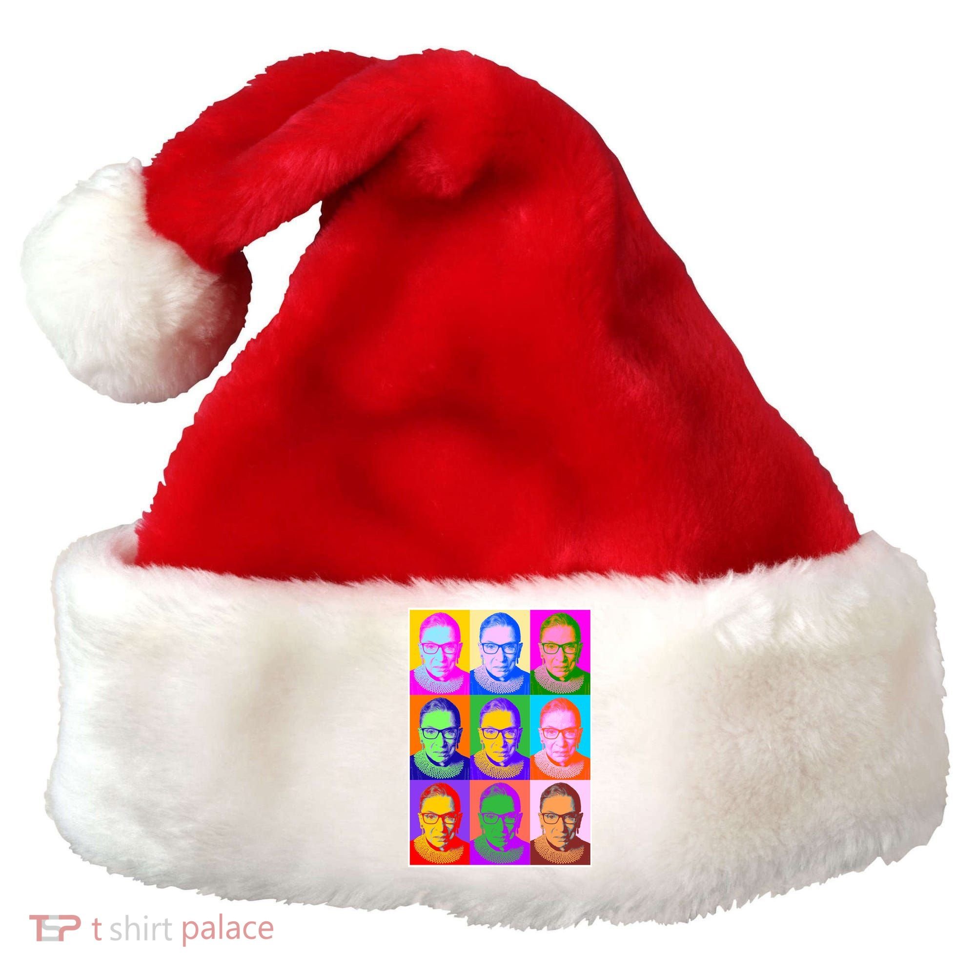 Ruth Bader Ginsburg RBG Pop Art Tribute Santa Hat