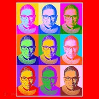 Ruth Bader Ginsburg RBG Pop Art Tribute Santa Hat thumb 1