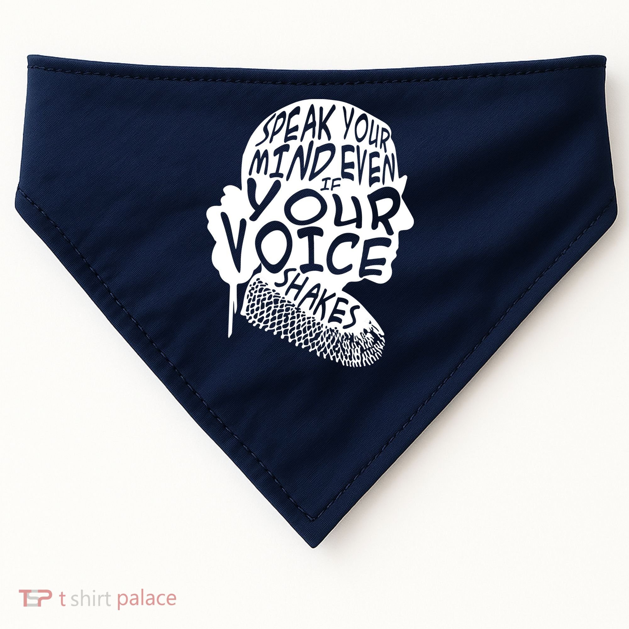 Ruth Bader Ginsburg Speak Your Mind  USA-Made Doggie Bandana