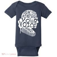 Ruth Bader Ginsburg Speak Your Mind  Baby Bodysuit thumb 0