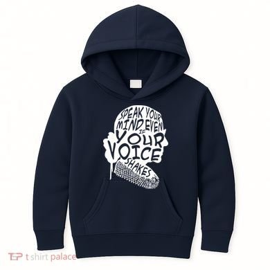 Ruth Bader Ginsburg Speak Your Mind  Kids Hoodie