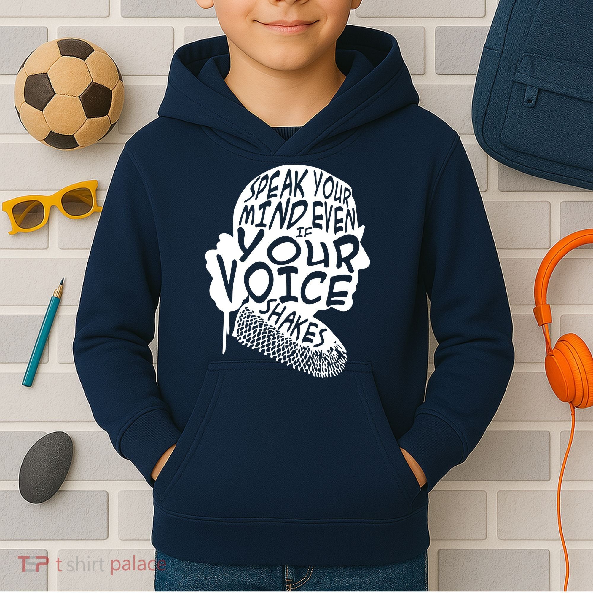 Ruth Bader Ginsburg Speak Your Mind  Kids Hoodie