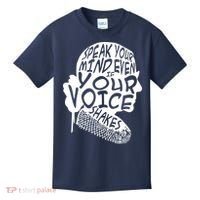 Ruth Bader Ginsburg Speak Your Mind  Kids T-Shirt thumb 0
