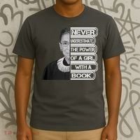 Ruth Never Underestimate a Power of a Book T-Shirt thumb 3