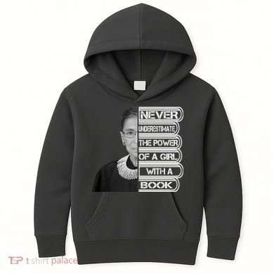 Ruth Never Underestimate a Power of a Book Kids Hoodie