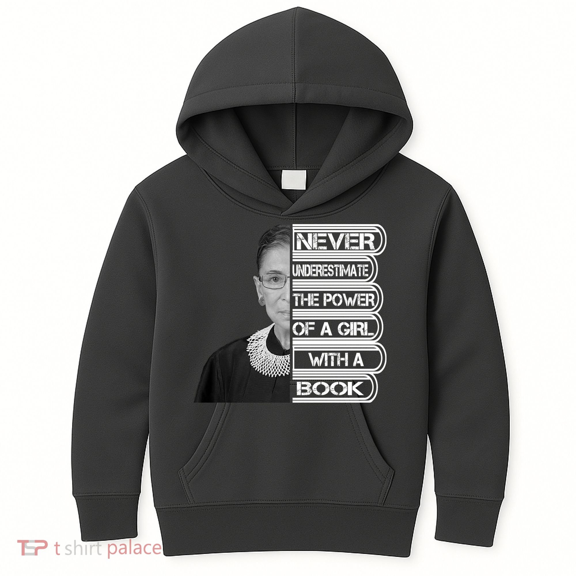 Ruth Never Underestimate a Power of a Book Kids Hoodie