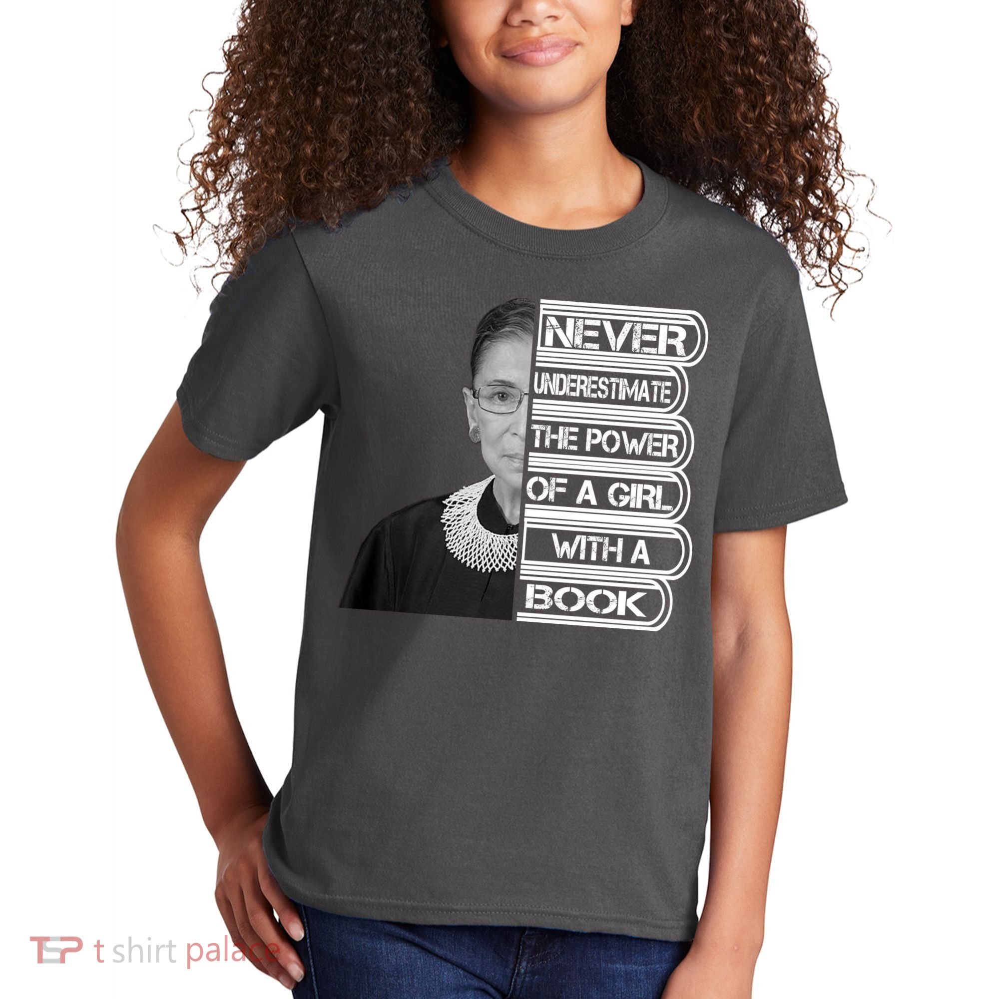 Ruth Never Underestimate a Power of a Book Kids T-Shirt
