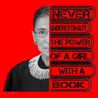 Ruth Never Underestimate a Power of a Book Santa Hat thumb 1