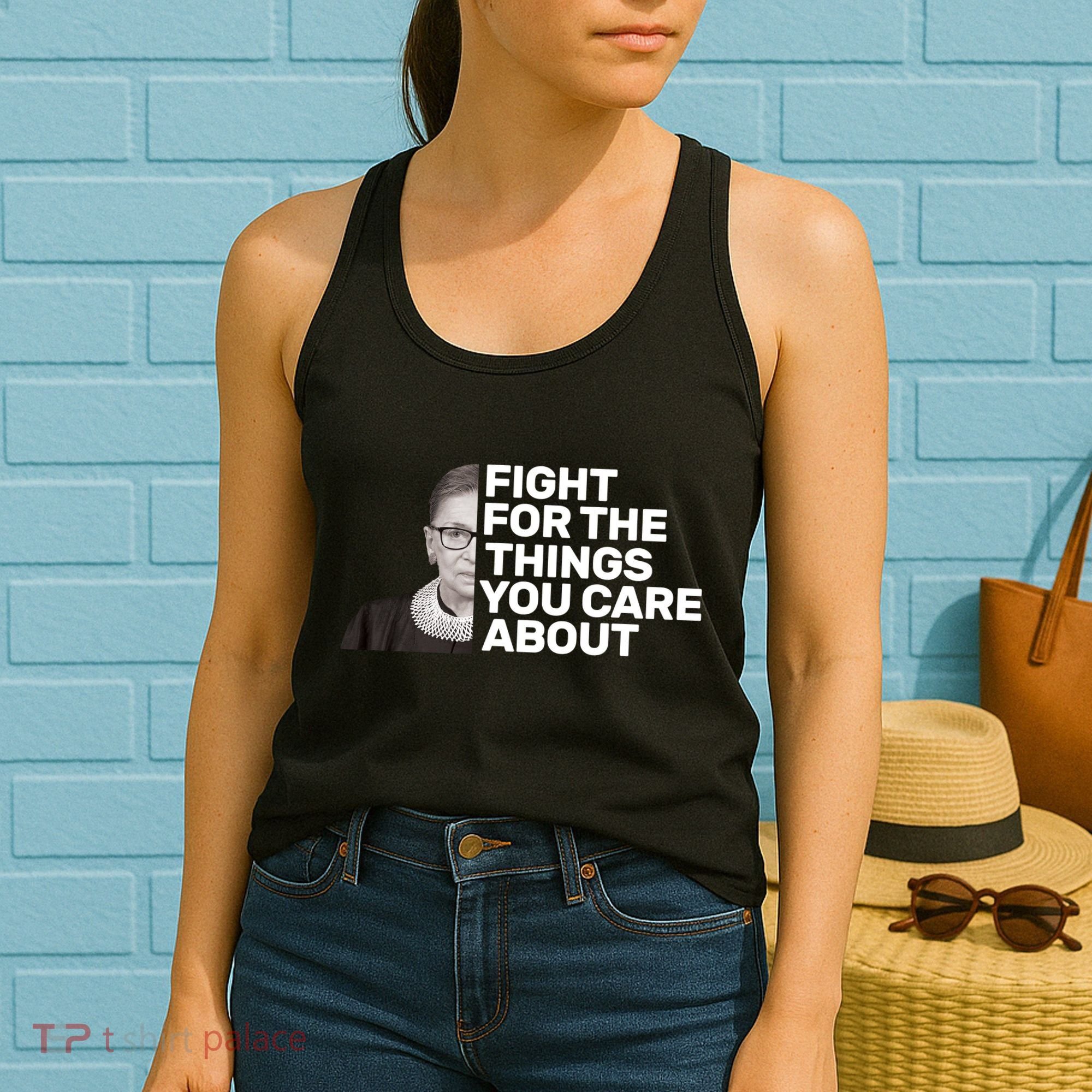 Ruther Bader Ginsburg Fights Women's Tank Top