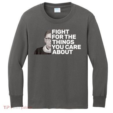Ruther Bader Ginsburg Fights Kids Long Sleeve Shirt