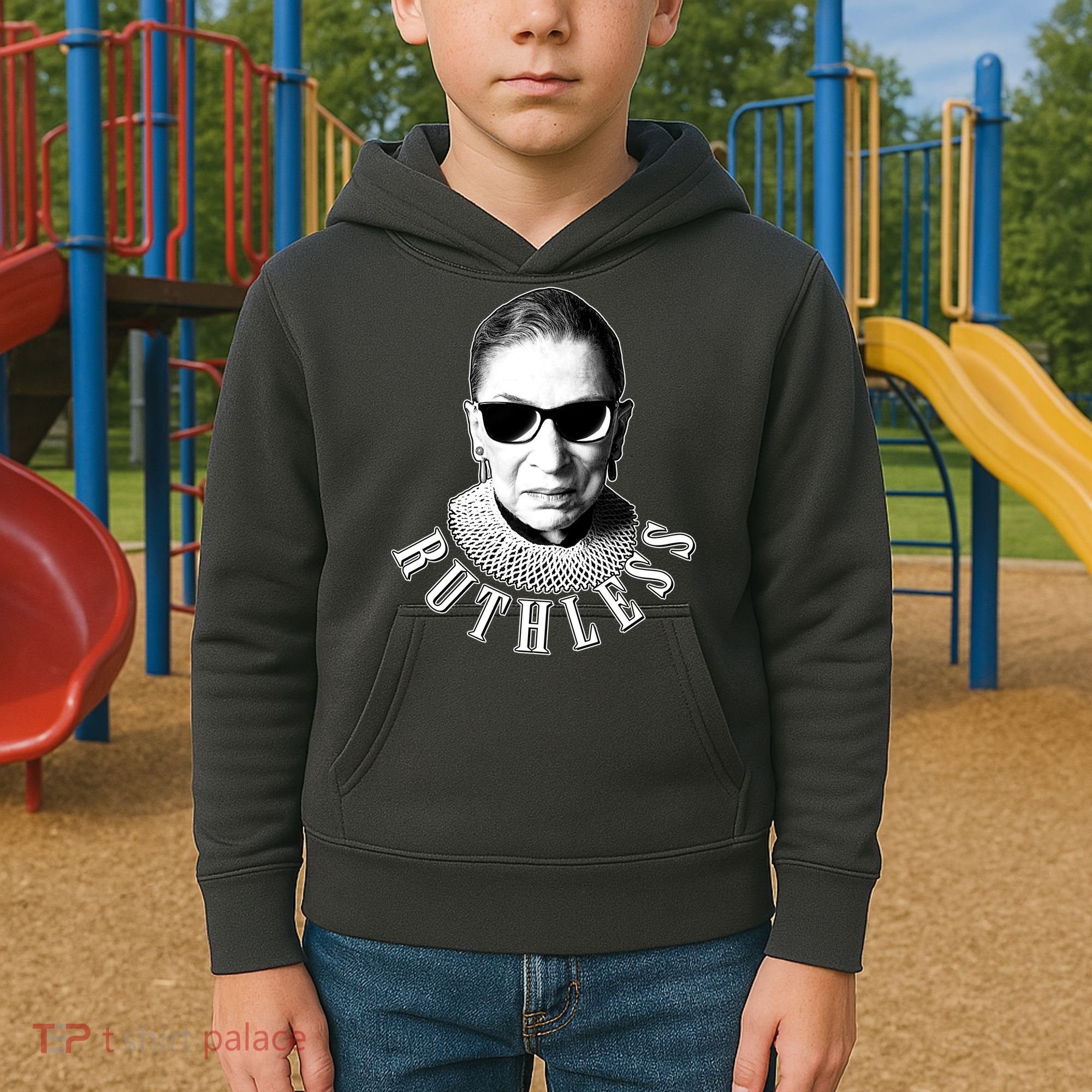 Ruthless RBG Ganster Ruth Bader Ginsburg Kids Hoodie