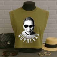 Ruthless RBG Ganster Ruth Bader Ginsburg Garment-Dyed Women's Muscle Tee thumb 3