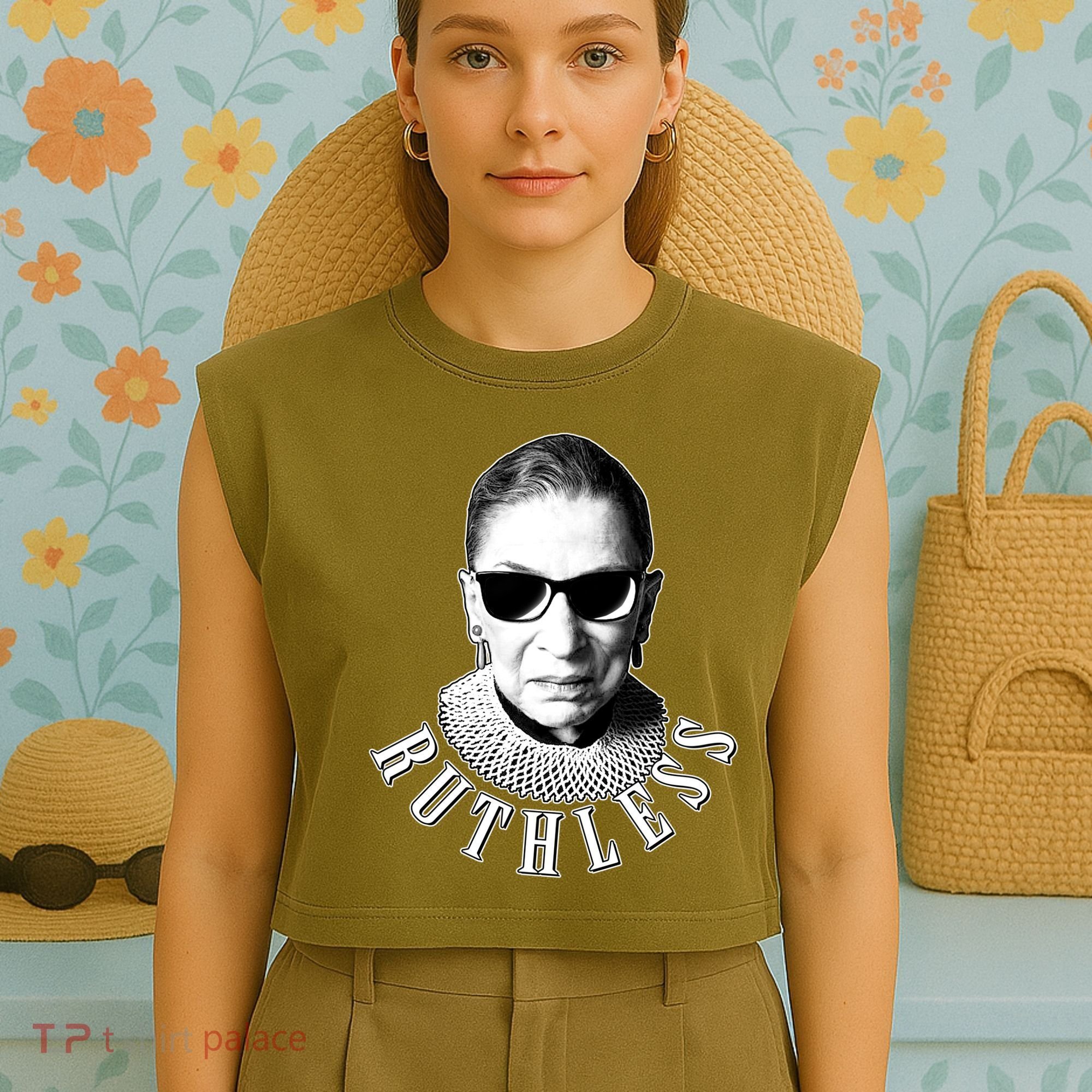 Ruthless RBG Ganster Ruth Bader Ginsburg Garment-Dyed Women's Muscle Tee
