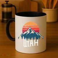 Retro Utah Ut Mountains Outdoor Wildness Funny Gift Coffee Mug thumb 4