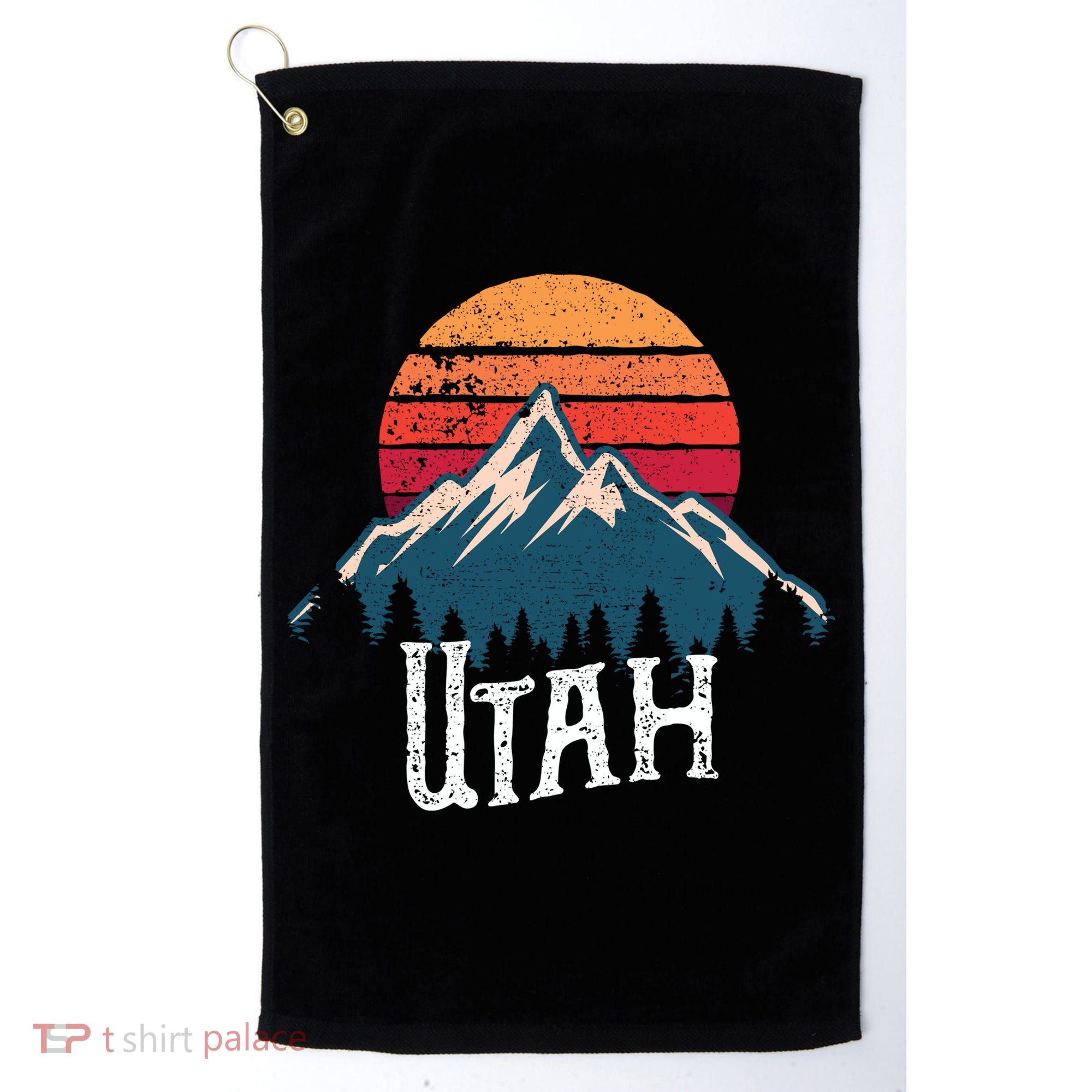 Retro Utah Ut Mountains Outdoor Wildness Funny Gift Golf Towel