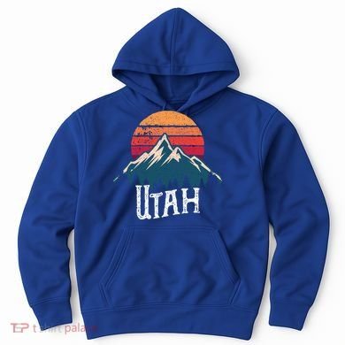 Retro Utah Ut Mountains Outdoor Wildness Funny Gift Hoodie