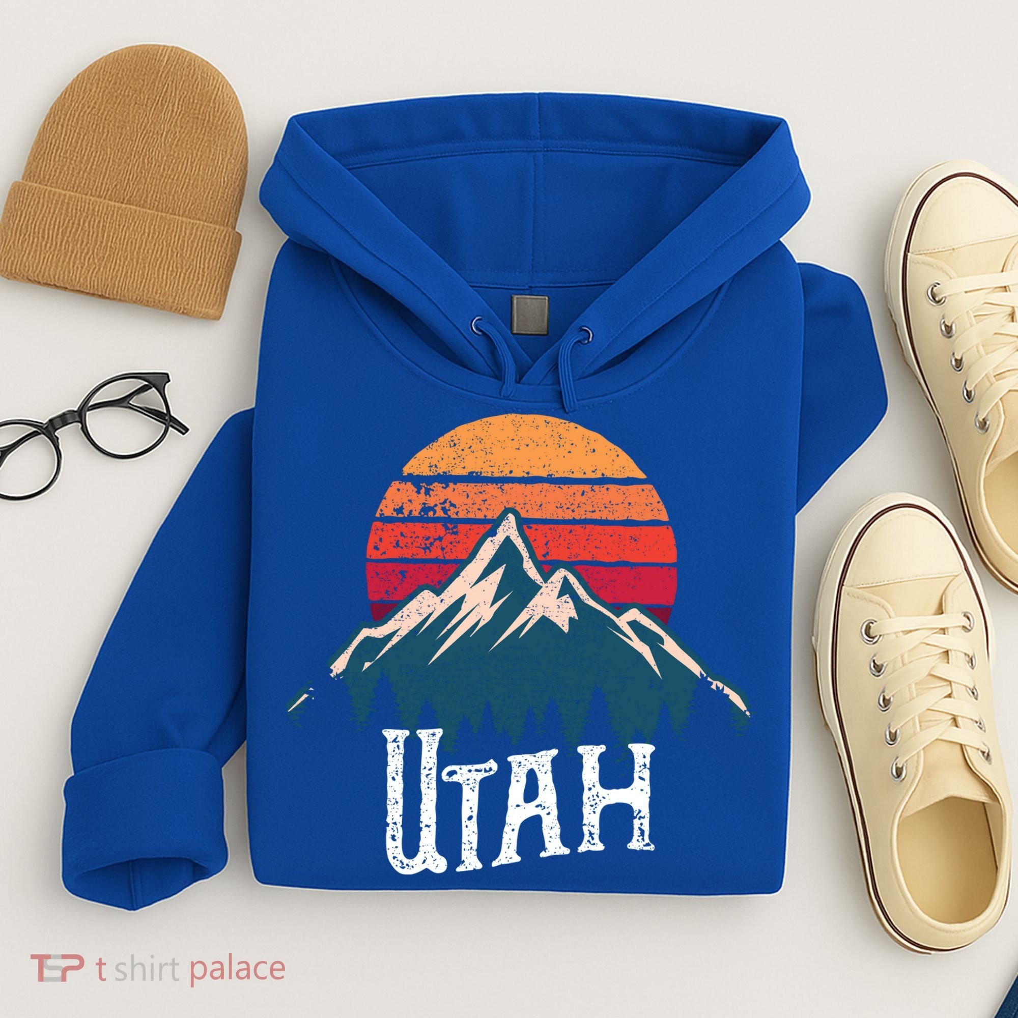 Retro Utah Ut Mountains Outdoor Wildness Funny Gift Hoodie