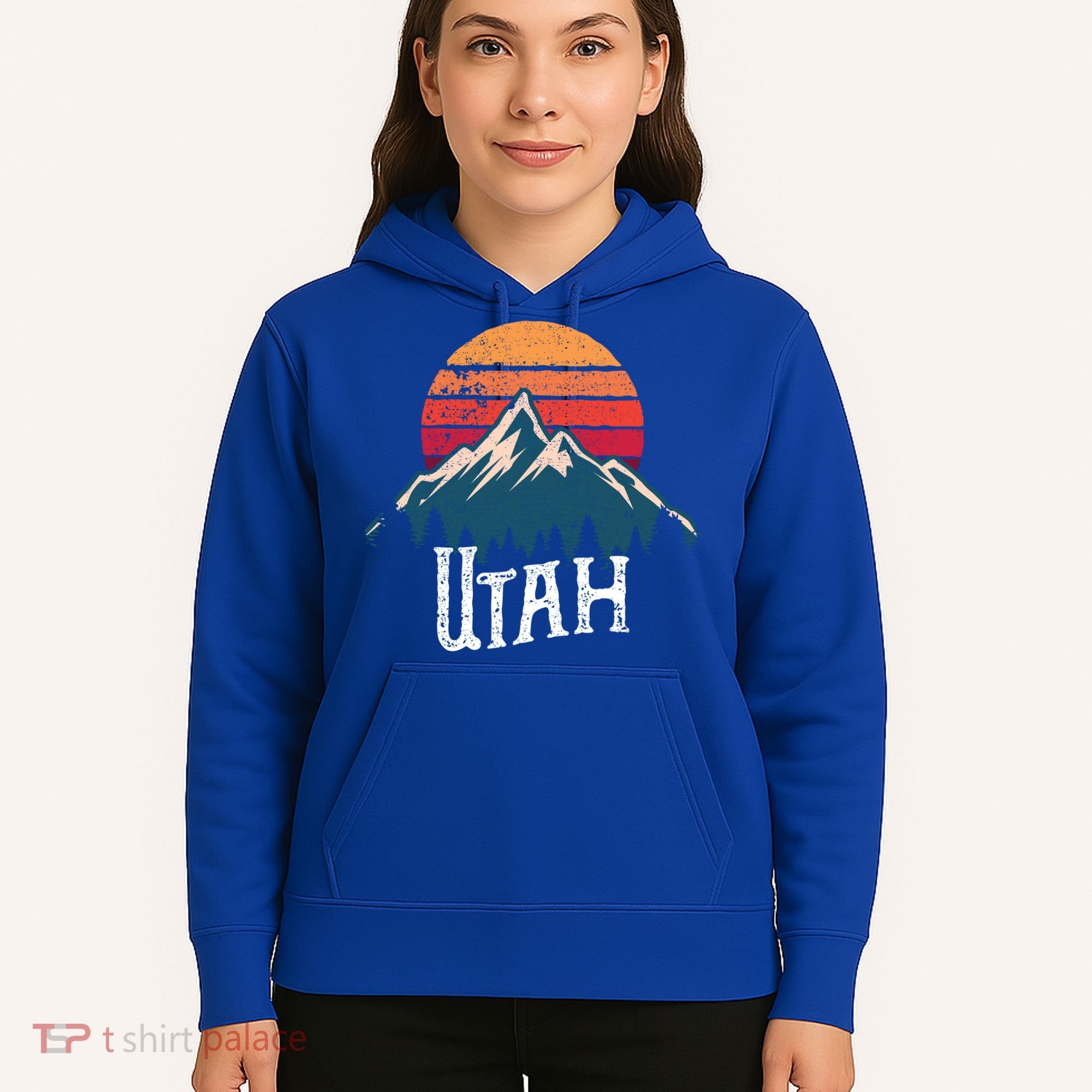 Retro Utah Ut Mountains Outdoor Wildness Funny Gift Hoodie