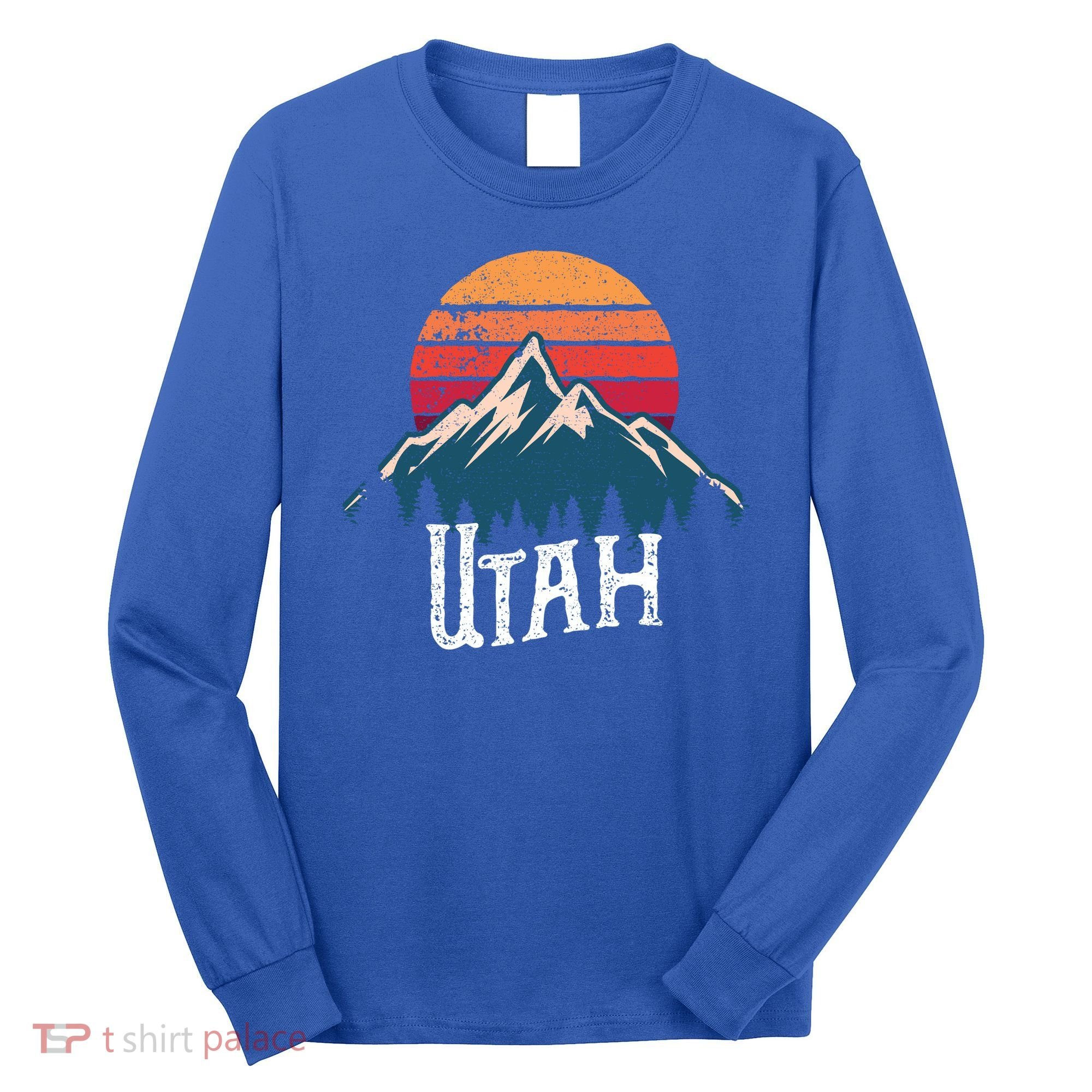 Retro Utah Ut Mountains Outdoor Wildness Funny Gift Long Sleeve Shirt