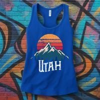 Retro Utah Ut Mountains Outdoor Wildness Funny Gift Women's Tank Top thumb 3