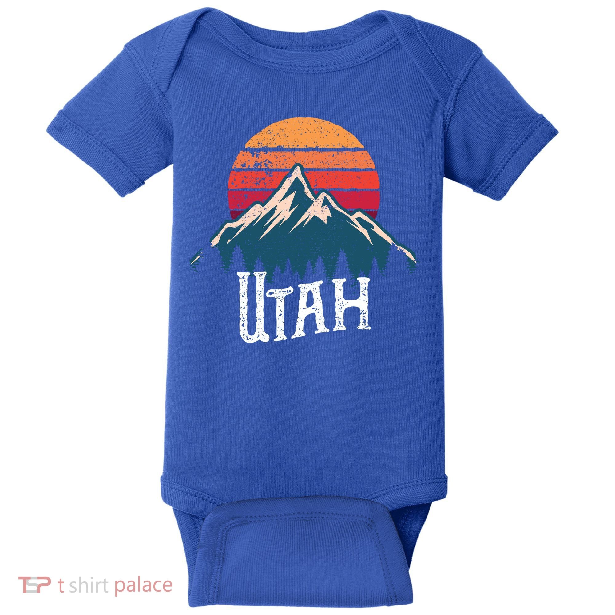 Retro Utah Ut Mountains Outdoor Wildness Funny Gift Baby Bodysuit