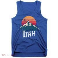 Retro Utah Ut Mountains Outdoor Wildness Funny Gift Tank Top thumb 0