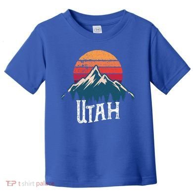 Retro Utah Ut Mountains Outdoor Wildness Funny Gift Toddler T-Shirt