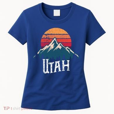 Retro Utah Ut Mountains Outdoor Wildness Funny Gift Women's T-Shirt