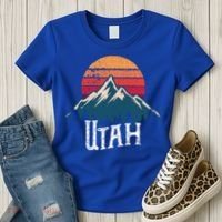 Retro Utah Ut Mountains Outdoor Wildness Funny Gift Women's T-Shirt thumb 3