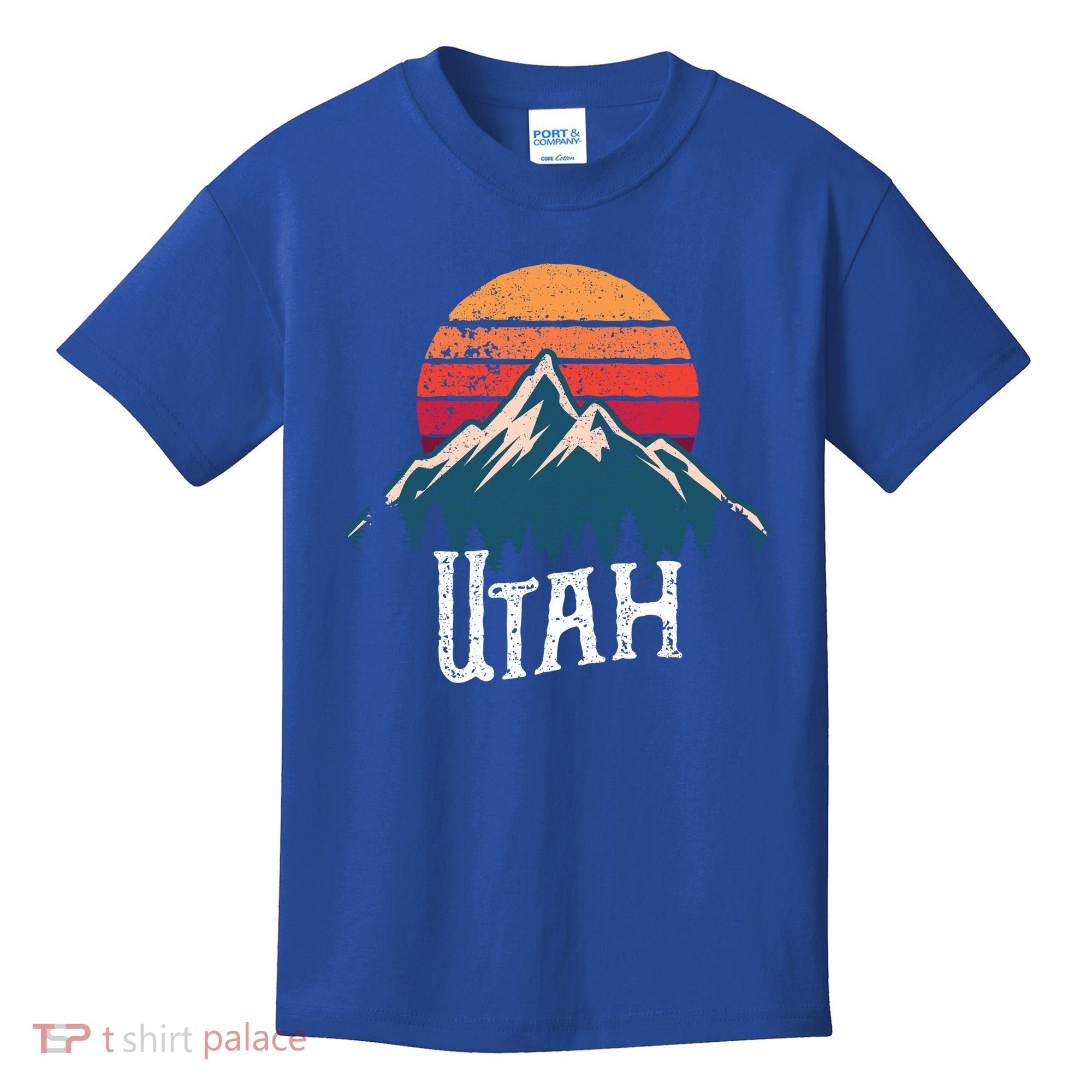 Retro Utah Ut Mountains Outdoor Wildness Funny Gift Kids T-Shirt