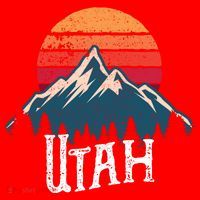 Retro Utah Ut Mountains Outdoor Wildness Funny Gift Santa Hat thumb 1