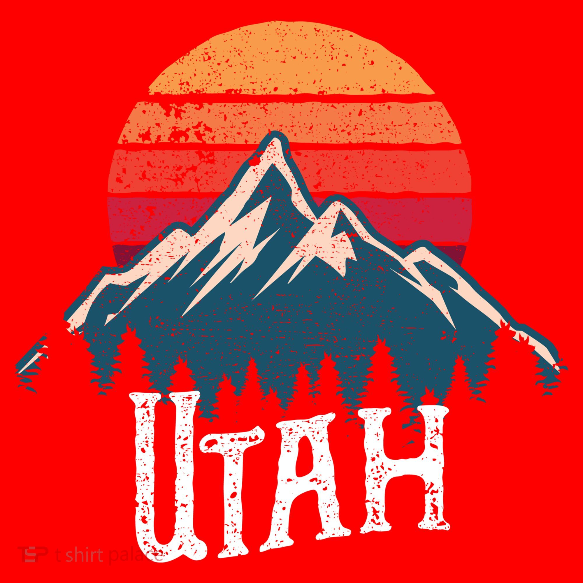 Retro Utah Ut Mountains Outdoor Wildness Funny Gift Santa Hat