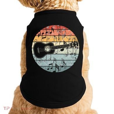 Retro Uke Ukulele Player Funny Ukulele Music Doggie Tank